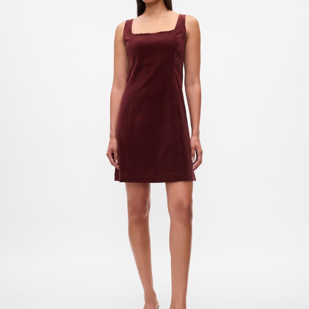 Adorable Velvet Burgundy Mini Dress